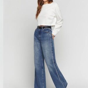 Reformation studded jeans